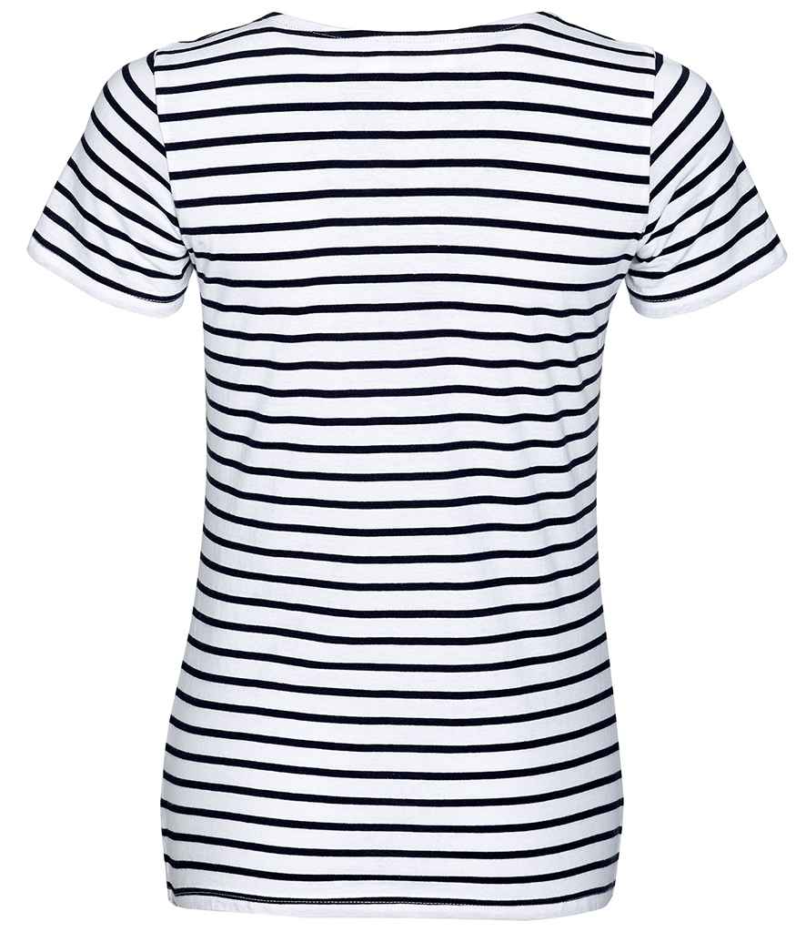SOL'S Ladies Miles Striped T-Shirt - Image 2