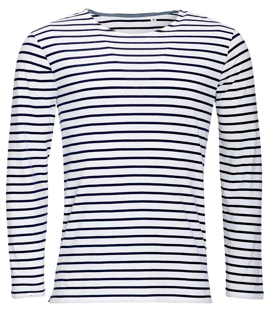SOL'S Marine Long Sleeve Striped T-Shirt - Image 2