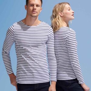 SOL'S Marine Long Sleeve Striped T-Shirt