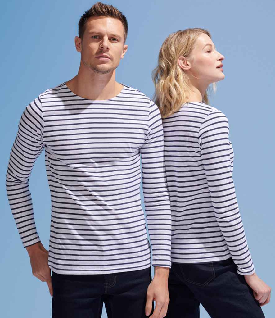 SOL'S Marine Long Sleeve Striped T-Shirt