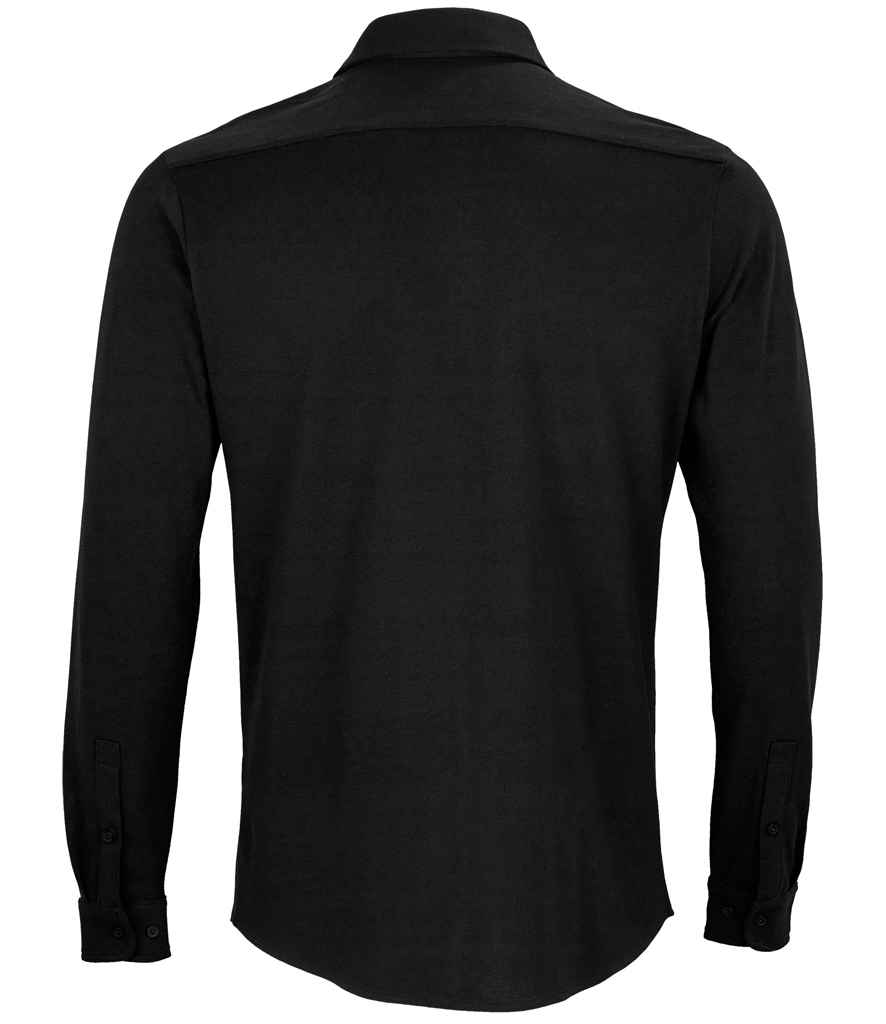 NEOBLU Basile Organic Cotton Long Sleeve Piqué Shirt - Image 2