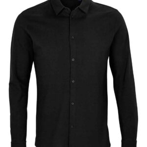 NEOBLU Basile Organic Cotton Long Sleeve Piqué Shirt