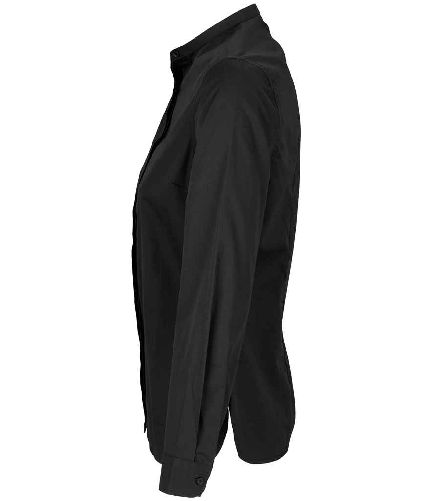 NEOBLU Ladies Bart Mao Collar Long Sleeve Poplin Shirt - Image 3