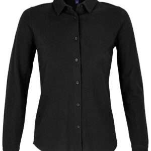 NEOBLU Ladies Basile Organic Cotton Long Sleeve Piqué Shirt