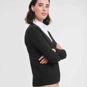 Russell Athletic Collection Ladies Cotton Acrylic V Neck Cardigan