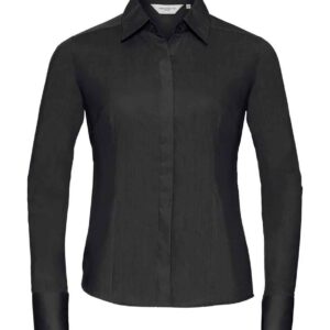 Russell Athletic Collection Ladies Long Sleeve Fitted Poplin Shirt