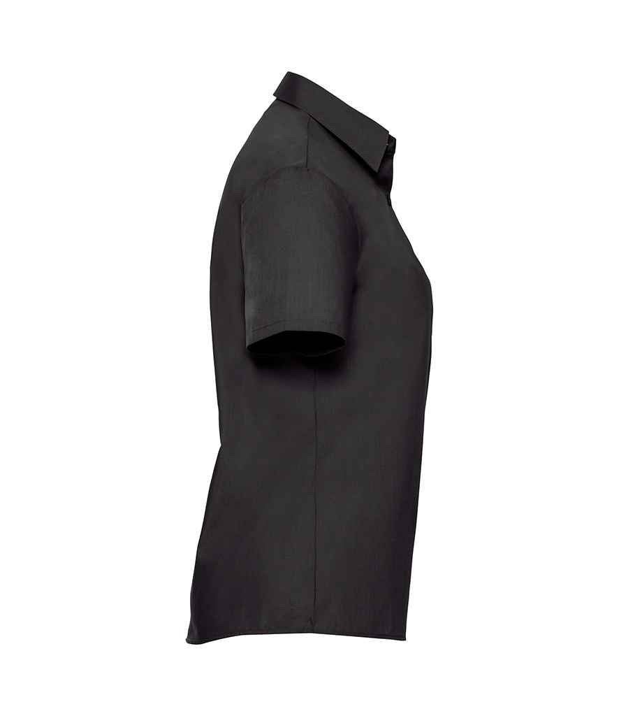 Russell Athletic Collection Ladies Short Sleeve Easy Care Poplin Shirt - Image 3