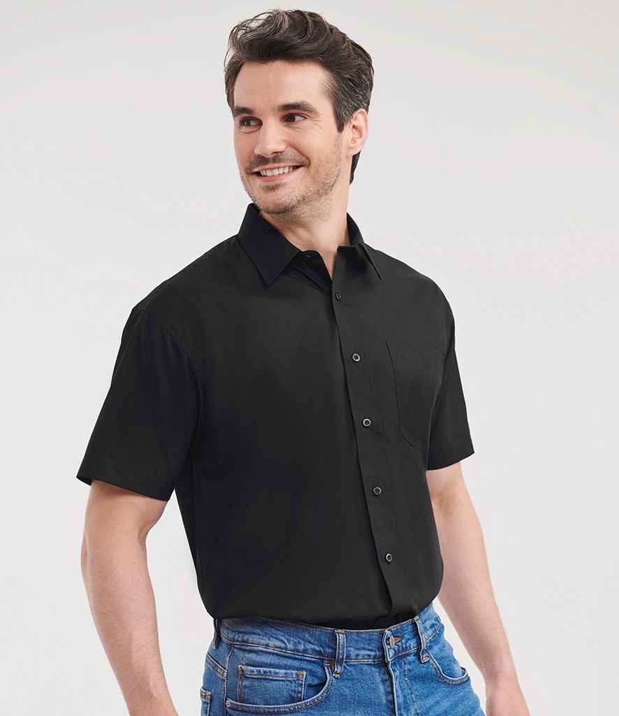Russell Athletic Collection Short Sleeve Easy Care Poplin Shirt
