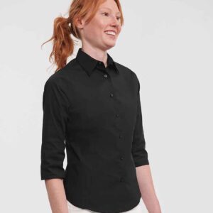Russell Athletic Collection Ladies 3/4 Sleeve Easy Care Fitted Shirt