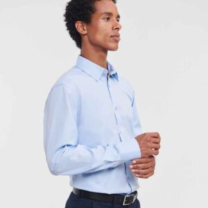 Russell Athletic Collection Long Sleeve Herringbone Shirt