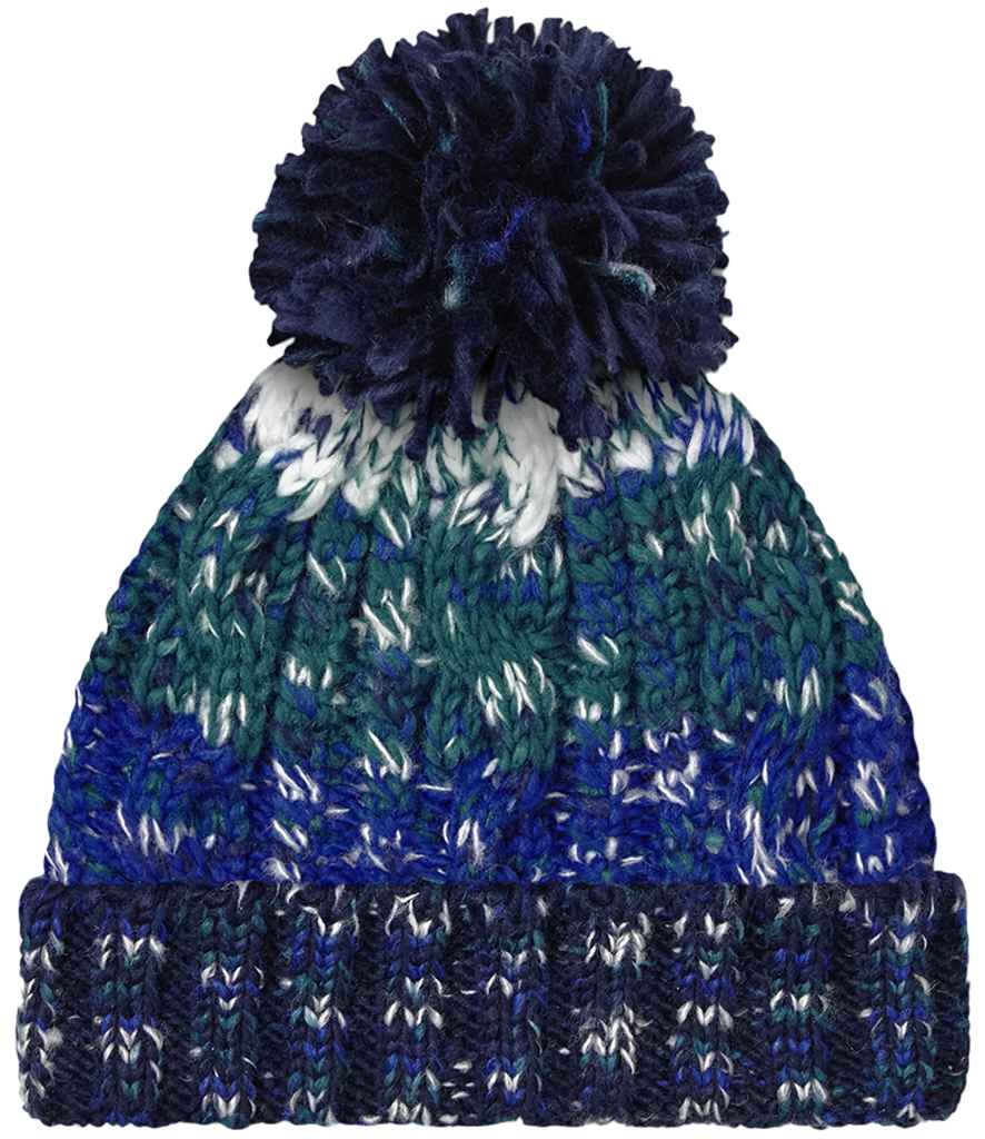 Beechfield Corkscrew Pom Pom Beanie - Image 2