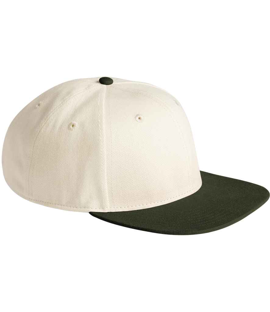 Beechfield Contrast Flat Peak 6 Panel Cap - Image 3