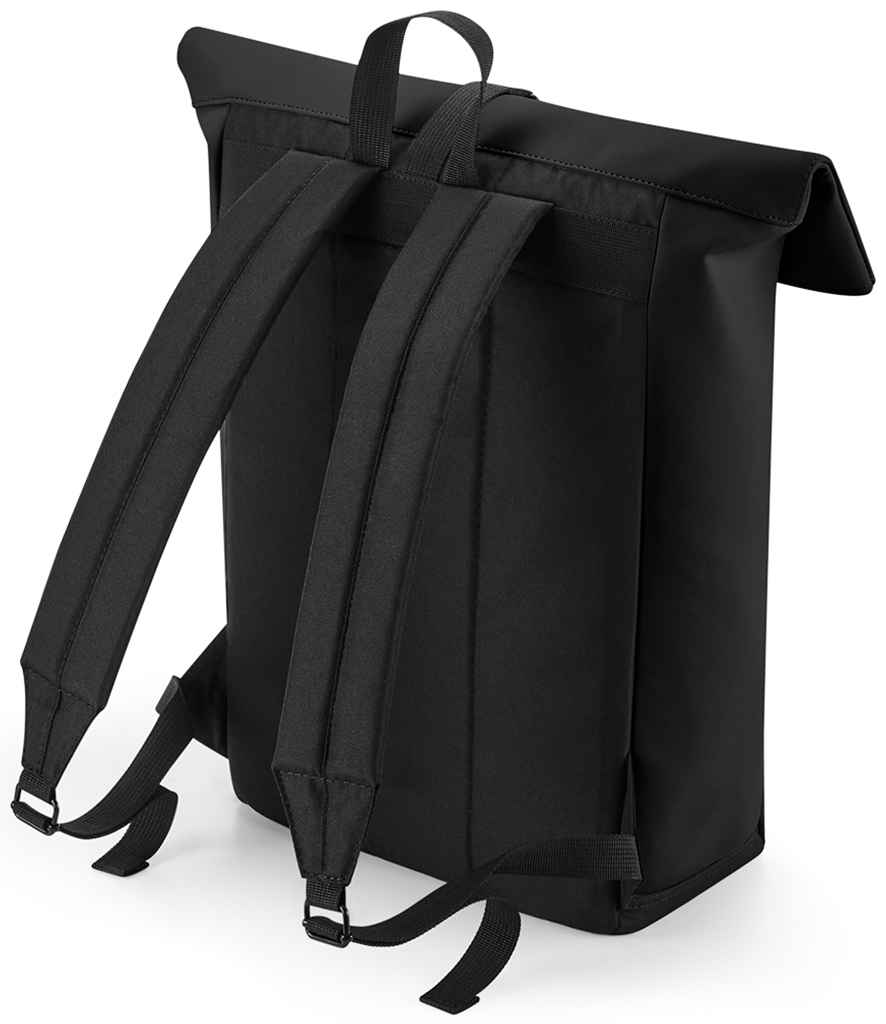 BagBase Matte PU Roll-Top Backpack - Image 3