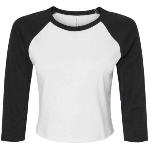Bella Ladies Micro Rib 3/4 Raglan Baby T-Shirt