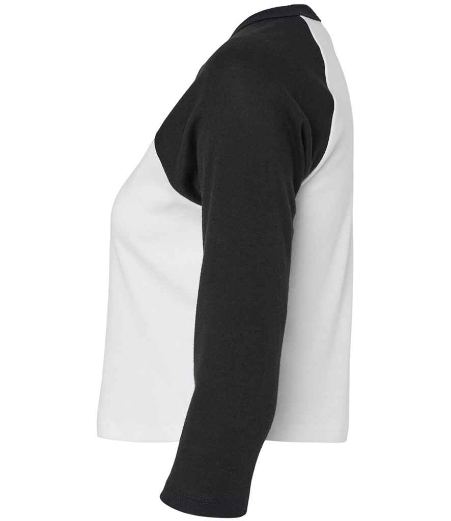 Bella Ladies Micro Rib 3/4 Raglan Baby T-Shirt - Image 3