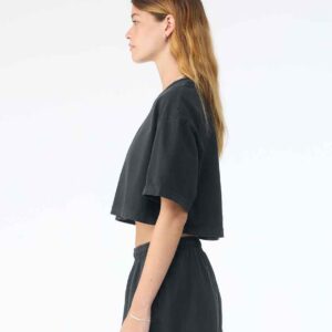 Bella Ladies Heavyweight Washed Cropped T-Shirt