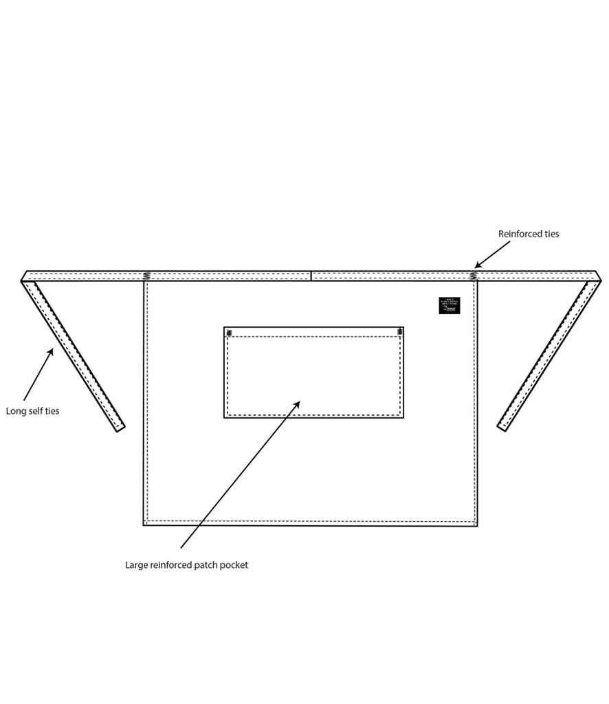 Dennys Polyester Waist Apron with Pocket - Image 2