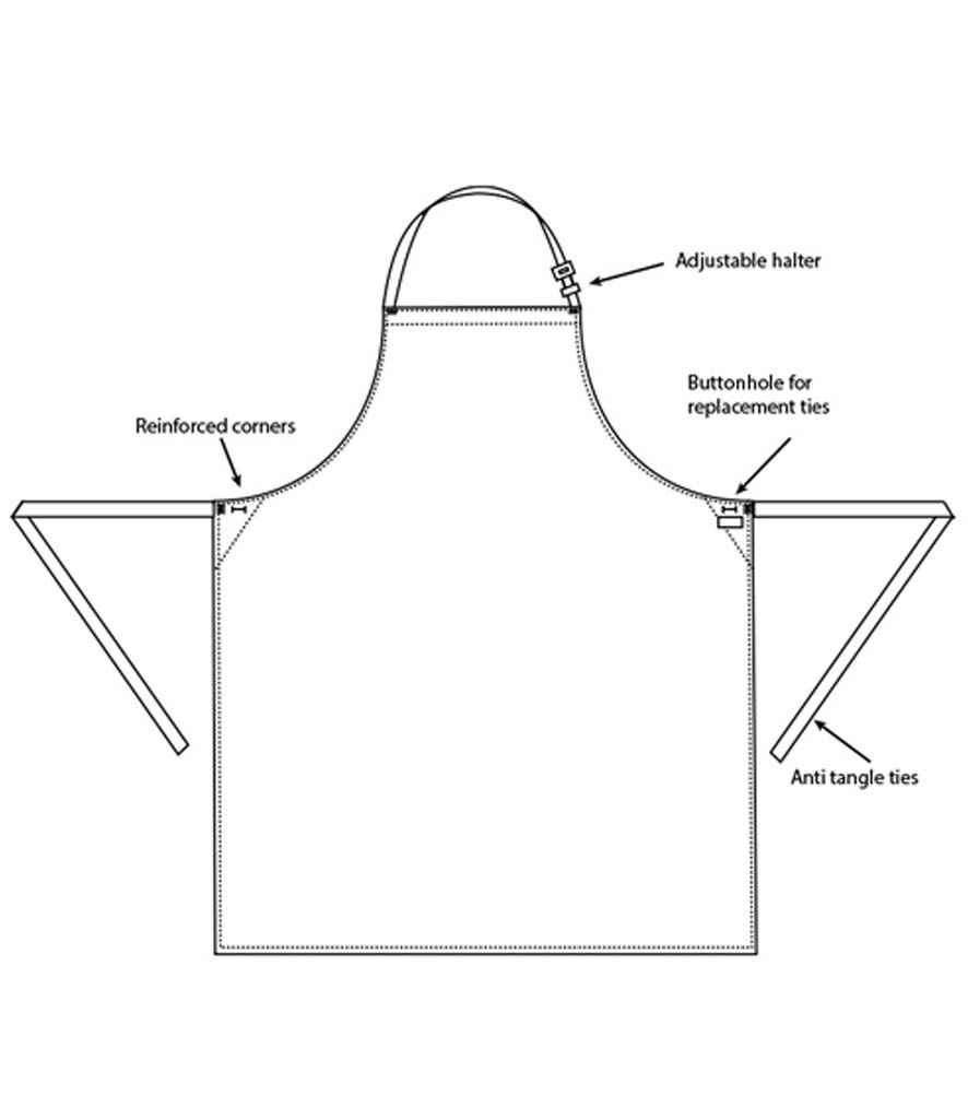 Dennys Stripe Bib Apron - Image 3