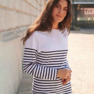 Front Row Unisex Long Sleeve Breton Striped T-Shirt